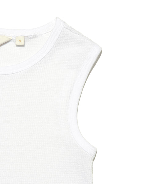 WAFFLE SLEEVELESS - 2 COLORS CREAM