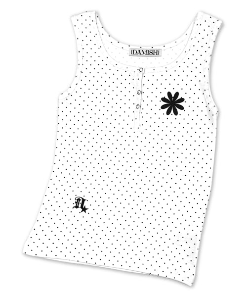 DOT SNAP BUTTON TOP - 3 COLORS WHITE