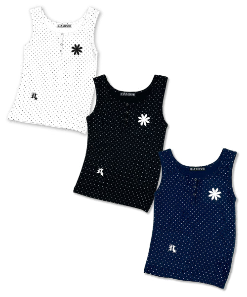 DOT SNAP BUTTON TOP - 3 COLORS WHITE