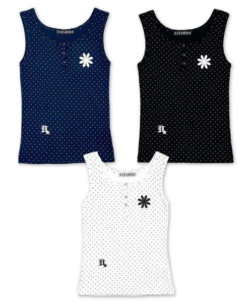 DOT SNAP BUTTON TOP - 3 COLORS WHITE