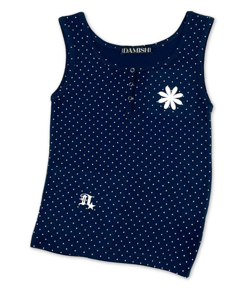 DOT SNAP BUTTON TOP - 3 COLORS NAVY