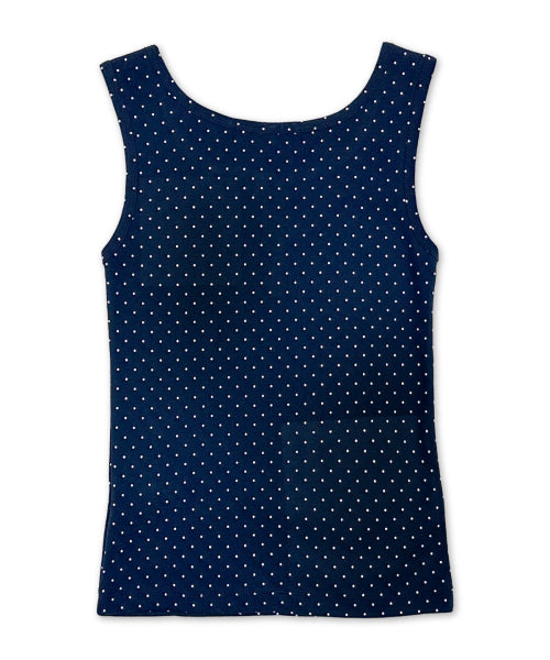 DOT SNAP BUTTON TOP - 3 COLORS NAVY
