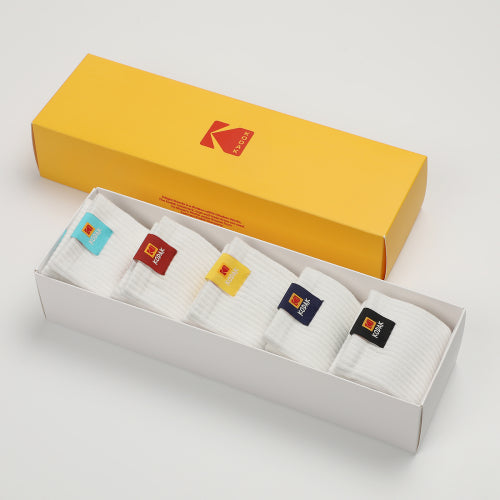 KODAK COLOR LABEL CREW SOCKS 5PC MULTI - 2 COLORS MULTI