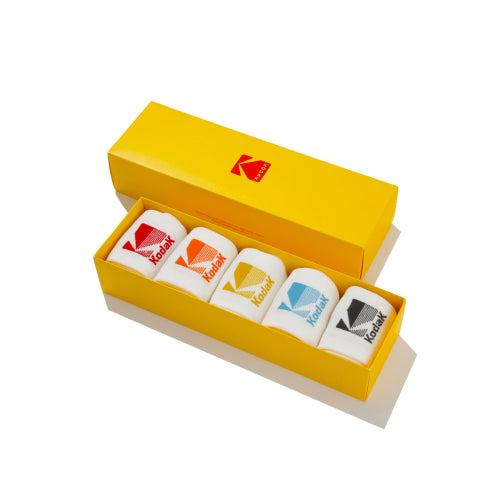 KODAK MULTI LOGO PACKAGE SOCKS 5PC MULTI