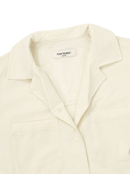 SEERSUCKER SHORT SLEEVE SHIRT - 3 COLORS PASTEL YELLOW