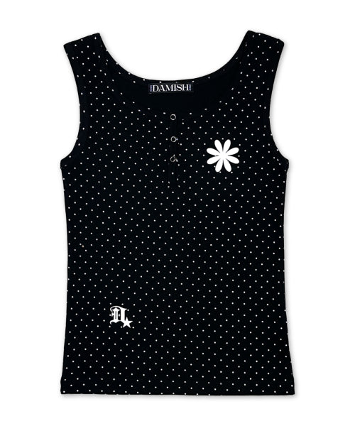 DOT SNAP BUTTON TOP - 3 COLORS BLACK