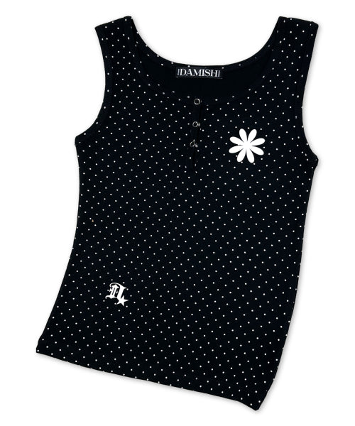 DOT SNAP BUTTON TOP - 3 COLORS BLACK