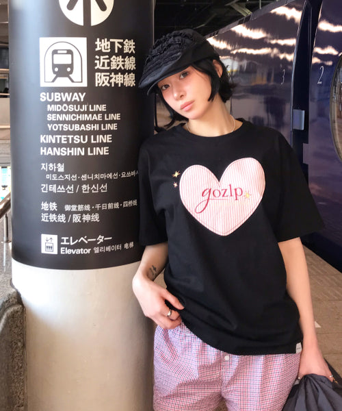 HEART PATCH T-SHIRT - 3 COLORS WHITE