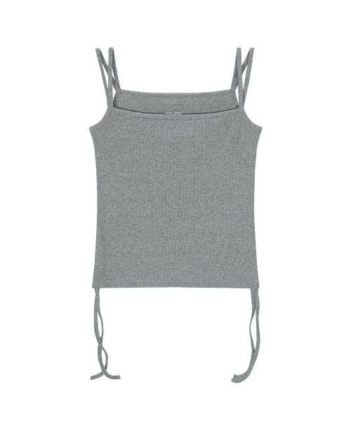 LAYER SHIRRING SLEEVELESS - 3 COLORS