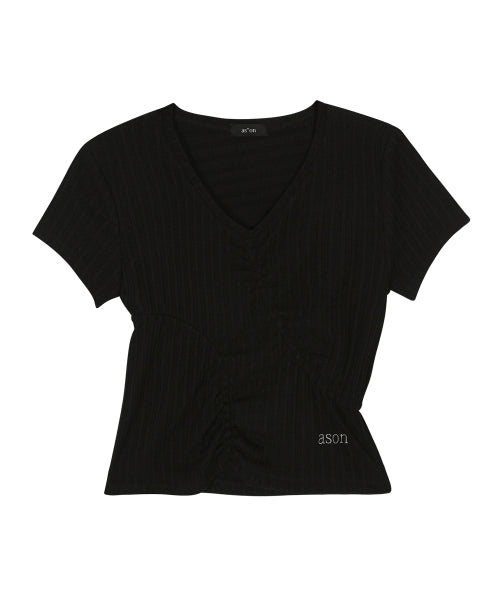SOFT SHIRRING TEE - 3 COLORS