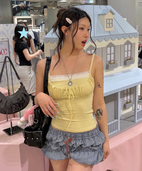 UUUUP DAISY SLEEVELESS TOP - 3 COLORS YELLOW