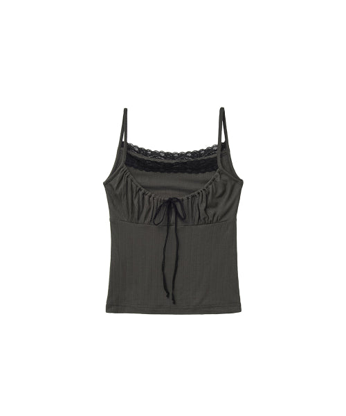 UUUUP DAISY SLEEVELESS TOP - 3 COLORS CHARCOAL
