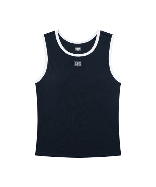 UNDERWEAR W CLASSIC LOGO RINGER TANK BRA TOP HEATHER - 3 COLORS NAVY