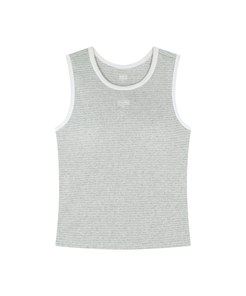 UNDERWEAR W CLASSIC LOGO RINGER TANK BRA TOP HEATHER - 3 COLORS GREY