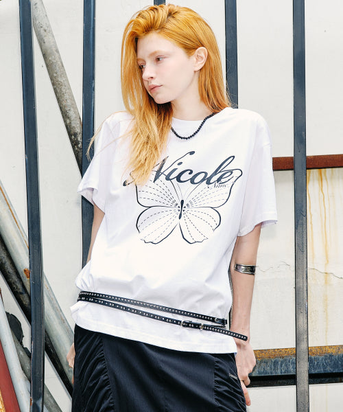 NICOLE BUTTERFLY SLEEVE TOP #徐睿知同款! - 13 COLORS BLACK