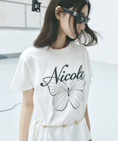 NICOLE BUTTERFLY SLEEVE TOP #徐睿知同款! - 13 COLORS CHARCOAL