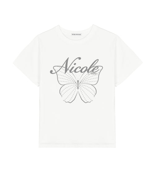 NICOLE BUTTERFLY SLEEVE TOP #徐睿知同款! - 13 COLORS CHARCOAL