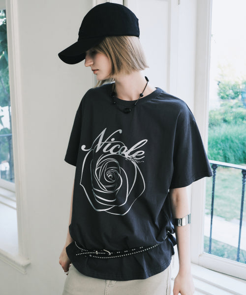 NICOLE ROSE SLEEVE TOP #徐睿知同款! - 11 COLORS SILVER