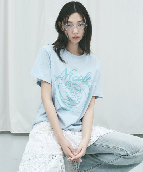 NICOLE ROSE SLEEVE TOP #徐睿知同款! - 11 COLORS SKY BLUE