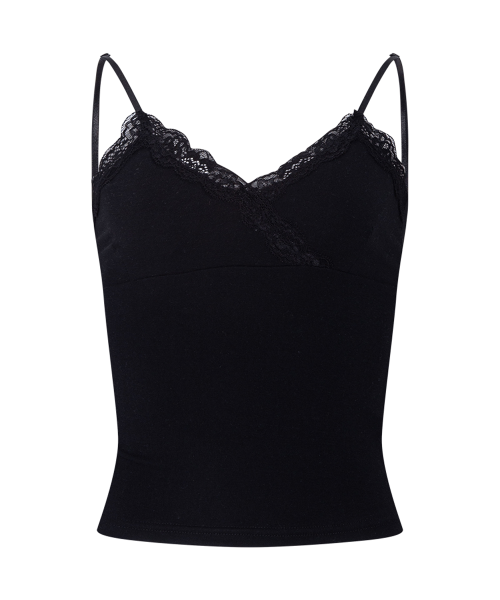 PLEASENOFOLLOW FLORA LACE SLEEVELESS TOP - 9 COLORS BLACK