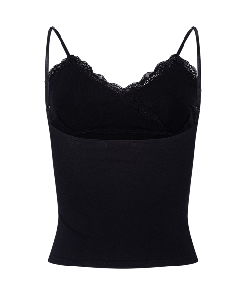 PLEASENOFOLLOW FLORA LACE SLEEVELESS TOP - 9 COLORS BLACK