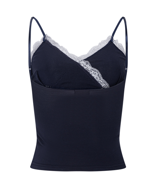 PLEASENOFOLLOW FLORA LACE SLEEVELESS TOP - 9 COLORS NAVY
