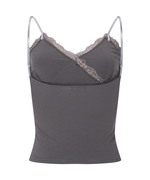PLEASENOFOLLOW FLORA LACE SLEEVELESS TOP - 9 COLORS GREY