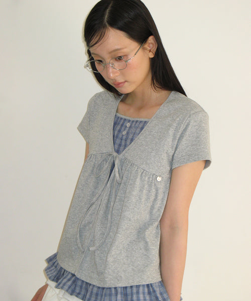 CARDIGAN LAYERED GREY