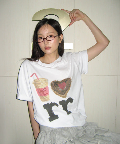 DESSERT RR OVER FIT T SHIRT - 2 COLORS WHITE