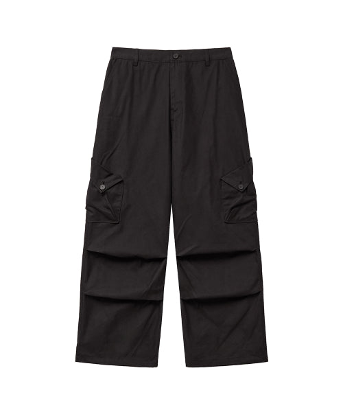 FOLDED POCKET CARGO PANTS - 2 COLORS BLACK