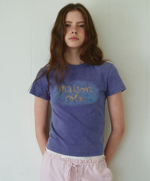 PIGMENT ROLA LETTERING T-SHIRT - 2 COLORS NAVY