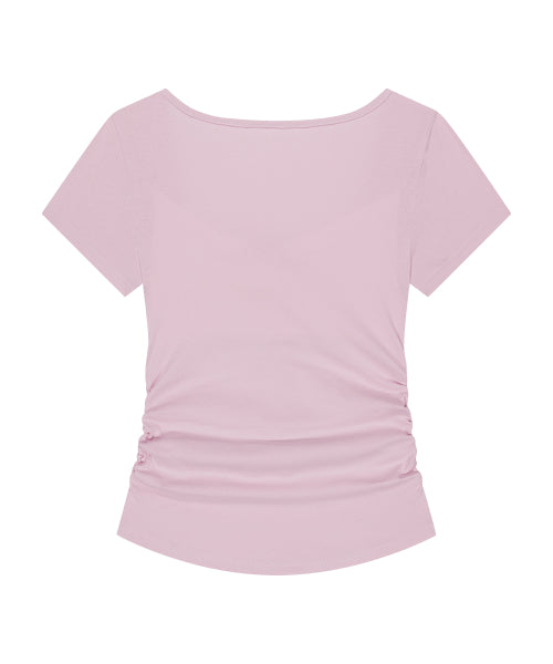 LAYERED RIBBON T-SHIRT - 4 COLORS PINK