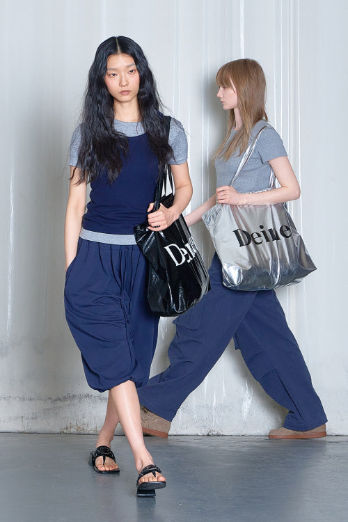 ESSENTIAL LOGO SHOULDER BIG BAG - 2 COLORS BLACK
