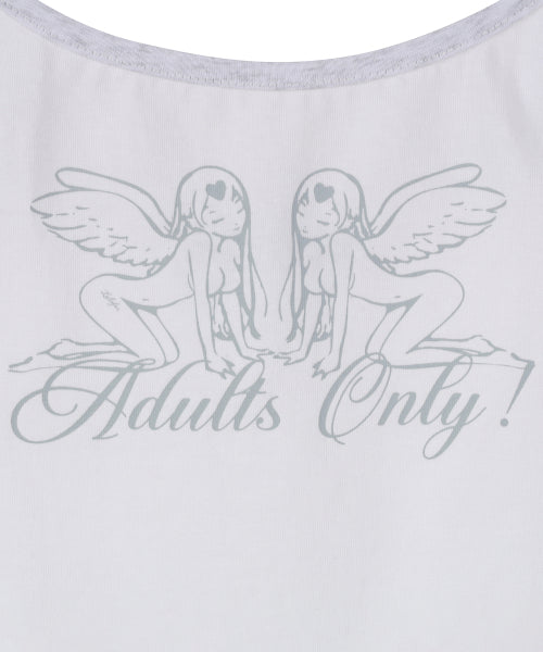 ANGEL SLEEVELESS CAMI TOP WHITE BS2CV006 WHITE