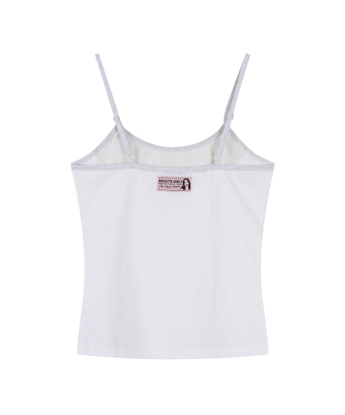 ANGEL SLEEVELESS CAMI TOP WHITE BS2CV006 WHITE