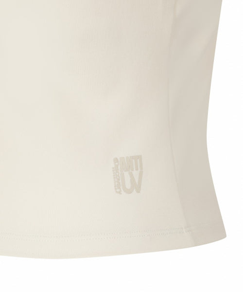 WOMEN SHORT SLEEVE CROP RASHGUARD #NINGNING同款！ - 3 COLORS IVORY