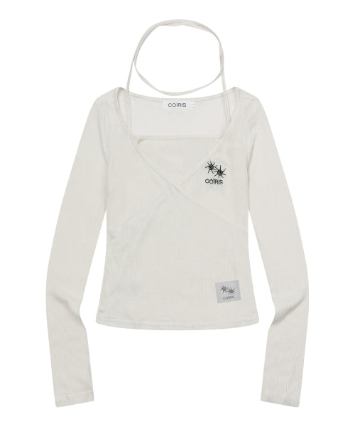 STRAP LONG SLEEVE TEE - 3 COLORS BLACK