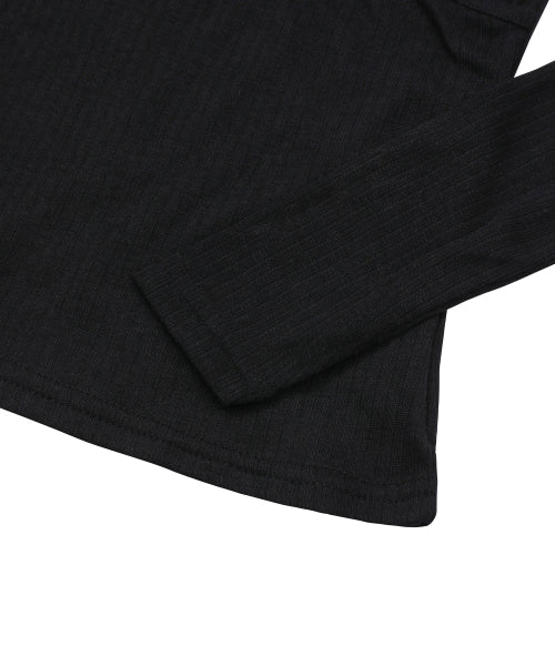 STRAP LONG SLEEVE TEE - 3 COLORS BLACK