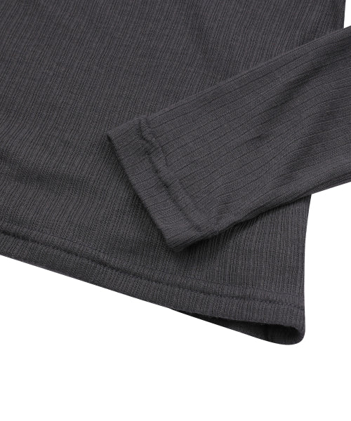STRAP LONG SLEEVE TEE - 3 COLORS BLACK