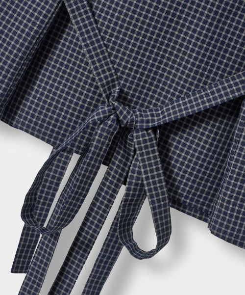 SOFT TIE BUTTON BLOUSE - 5 COLORS NAVY