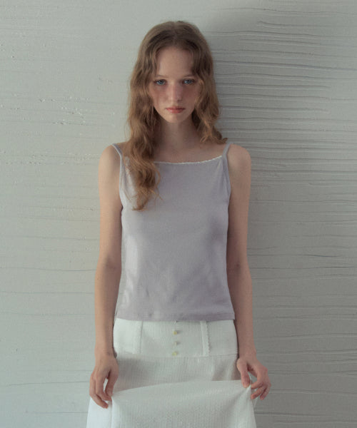 DELI LACE SLEEVELESS TEE - 2 COLORS AS SHOWN