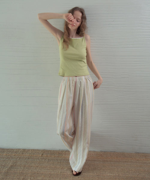 DELI LACE SLEEVELESS TEE - 2 COLORS GREEN