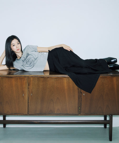 WRINKLE LAYERED WRAP SKIRT PANTS #徐睿知同款! - 3 COLORS BLACK