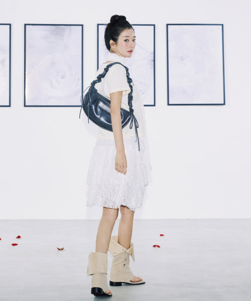 ROSE TIERED LACE SKIRT #徐睿知同款! WHITE