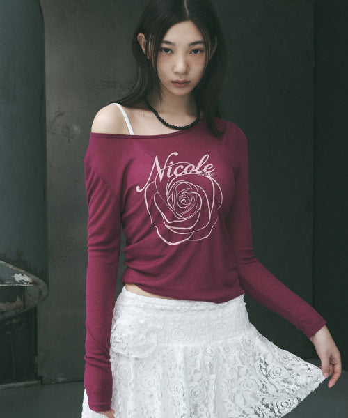 NICOLE ROSE LONG SLEEVE TOP #徐睿知同款! - 5 COLORS PLUM