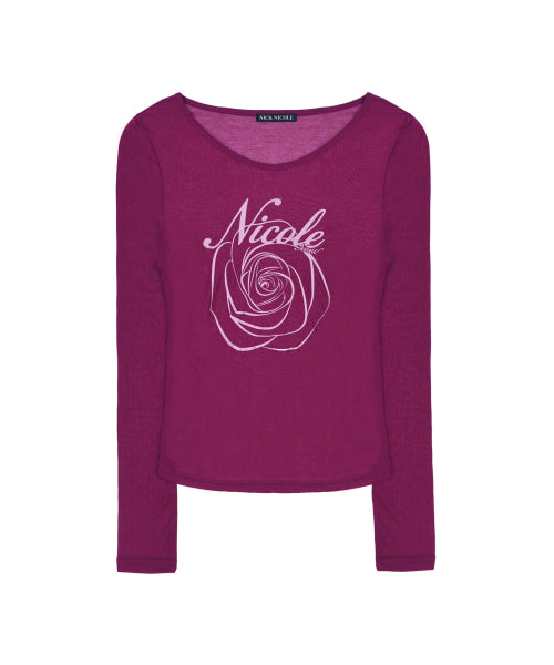 NICOLE ROSE LONG SLEEVE TOP #徐睿知同款! - 5 COLORS PLUM