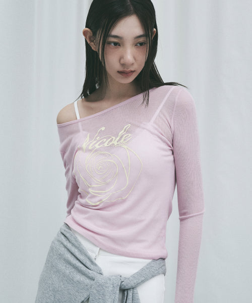 NICOLE ROSE LONG SLEEVE TOP #徐睿知同款! - 5 COLORS PINK