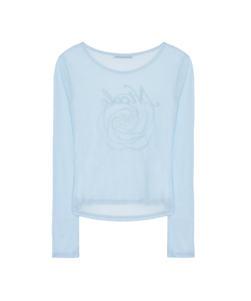 NICOLE ROSE LONG SLEEVE TOP #徐睿知同款! - 5 COLORS SKY BLUE