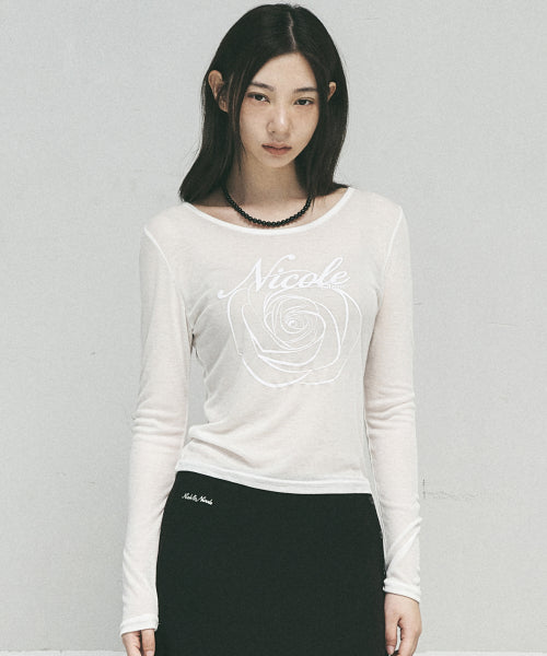 NICOLE ROSE LONG SLEEVE TOP #徐睿知同款! - 5 COLORS IVORY