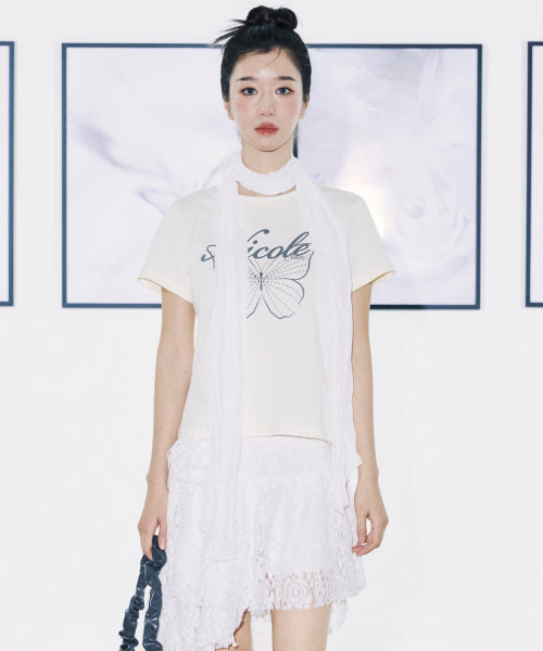 NICOLE BUTTERFLY SLIM TOP #徐睿知同款! - 3 COLORS CHARCOAL